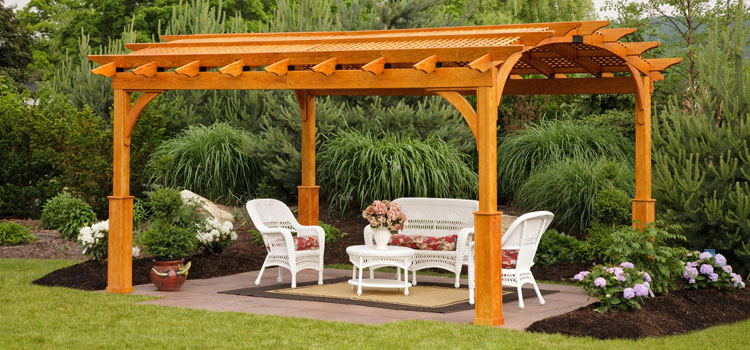 Cedar Wood Pergola Installation in San Gabriel, CA